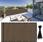 Balcony Privacy Screen,6 x 50 ft Privacy Fence Outdoor Mesh Windscreen Garden Fence,UV-Resistant Privacy Fence Screen for Outdoor Balcony Backyard Deck Porch Patio