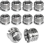 1/4"-20 Female to 3/8"-16 Male Tripod Thread Adapter LUORNG 10PCS Standard Screw Adapter Reducer Bushing Converter for DSLR Camera Camcorder Monopod Stand, 3/8 to 1/4 Tripod