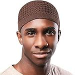 Tough Headwear Kufi Hat - Kufi Hats for Men Muslim, Turkish Kufi Cap, Brown, One Size