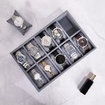 La Trove Luxury Watch Bracelet Jewelry Organiser Trays for Drawer (10 Slots)