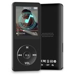 MP3 Player with Bluetooth, Portable 32GB MP3 Music Players with Speaker, Supports Alarm Clock, FM Radio, Recording Function, Up to 128GB Memory Storage, Earphones Included