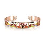 The Bradford Exchange Clarice Cliff Copper Touch Bracelet – Well-being inspired bracelet celebration of Clarice Cliff, with handcrafted copper design, rose gold-plating and enamelling