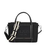 TOUS Women's Bandolera L. Empire Soft Crossbody, Black/White, Grande