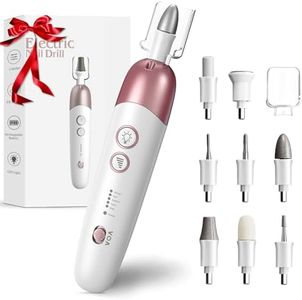 Vexloria Electric Nail File, Professional Nail Drill, Electric Manicure Pedicure Set with 8 Drill Bits, 5 Modes Adjustable Nail Drill, Electric Nail File Set for Gel/Acrylic Nails and Hard Cuticles