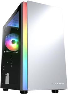 Cougar Purity ARGB PC Gaming Case Mini Tower - Mini-ITX/Micro ATX Motherboards with Integrated ARGB Strips & Tempered Glass Side Panel, 305mm GPU supported, 1 x ARGB 120 Fan pre-Installed Rear - White