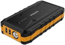 Philips 12000mAh Portable Emergency Car Battery Jump Starter For 12V Vehicle BLK