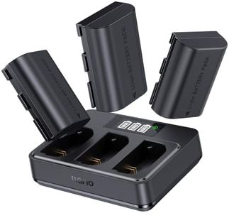 llano 3-Pack LP-E6P Batteries and 45W 3-Slot Fast Charger Set for Canon