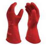 Magid M011R A.R.C. Natural Rubber Latex Class 0 Insulating Glove with Straight Cuff, Work, 11" Length, Size 8, Red (1 Pair)