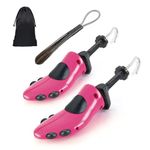 Cutehome Pair of Ladies Shoe Stretchers, Two-Way Shoe Stretcher,Expands Length and Width of Tight Feetwear (Red)