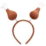 Amscan 2 Pack Thanksgiving Brown Plush Turkey Drumstick Headbopper | Party Accessor