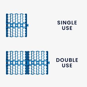 kwmobile Cable Comb Organisers Set of 2 – Blue Wire Management Clips with Screws