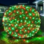 Dirnun Led Christmas Net Lights Red