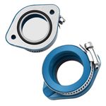 2PCS Motorcycle Air Intake Manifold Boots Carburetor Adapter Inlet Intake for Minibike Dirt Bike Motorcross TTR SSR PWK 21/24/26/28/30/32/34mm PE26/28/30mm TM28/32/34 Carb Pit Dirt Bike (Blue-Size C)