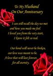 to My Husband' Anniversary Verse Poem Greeting Card