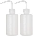 HOOMBOOM 2Pcs Tattoo Wash Bottle 250ml | 8oz Water Squirt Bottle Succulent Watering, Safety Rinse Bottle Watering Tools for Medical Succulent Cleaning Washing Bottle White