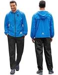 COOFANDY Mens Work Rain Suit Waterproof Lightweight Hooded Rainwear High Visibility Rain Gear#