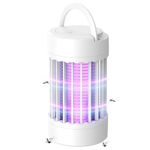 Bug Zapper, USB rechargeable Electric Mosquito Fly Zappers, Insect Attractant Trap Bug Zapper Light, Hangable Mosquito Lamp for Home, Indoor, Outdoor, Patio (White)