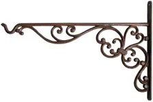 Set of 2 Esschert Design Large Cast Iron Hanging Basket Hooks
