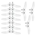 DOITOOL 10Pcs Blind Cord Cleats Safety Rope Cleats,Transparent Window Cord Cleats with Screws,Child Safety Cord Cleat for Window Blinds Curtains Sun Shades Ropes