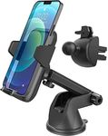 Car Phone Holder, Dashboard Windscreen Air Vent Car Phone Mount, Universal Car Cradle 360° Rotatable Extendable Arm One Button Release Stand for iPhone 11 12 Pro Max XS Max Xr, Samsung S20 S21