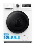 Midea Freestanding 9 KG Front Load Washing Machine Slim,A-10% Class,Steam Wash,Turbo Quick Wash,Durable Inverter BLDC,1400 RPM,White-MF110W90BA10/W-UK