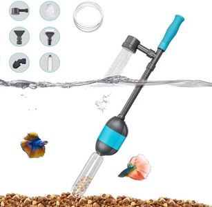 Carefree Fish 30W Electric Aquarium Gravel Cleaner with 6Ft Tubing 6IN1 Automatic Fish Tank Gravel Vacuum Water Changer Wash Sand and Water Circulation (for 10Gal~800Gal Fish Tank)
