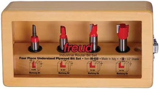 Freud 4PC Undersized Plywood Router Bit Set w/1/2" Shanks 89-650