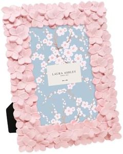 Laura Ashley Flower Resin Picture Frame, Pink, 4x6