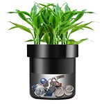 Younion Flower Pot Diversion Safe With Key Lock, Secret Hidden Safe Lock Box, Perfect For Hiding The Valuables Inside Flower Pots False Bottom - Black