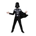 STAR WARS OFFICIAL DARTH VADER HALLOWEEN COSTUME FOR KIDS - Jumpsuit with Detachable Cape and 3D Half Mask