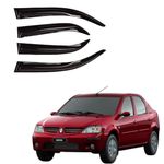 AUTO ROYAL Unbreakable Car Window Door Visor/Rain Guard/Wind Deflector Compatible with (Renault Logan)