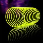 Glow Sticks Bulk 100ct 22'' Glow Necklaces with Connectors, for Party Festivals Raves Birthday Wedding, Yellow