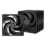 ARCTIC P12 PWM PST (5 Pack) - 120 mm Case Fan with PWM Sharing Technology (PST), Pressure-optimised, quiet motor, Computer, Fan Speed: 200-1800 rpm (0 rpm <5%) - Black