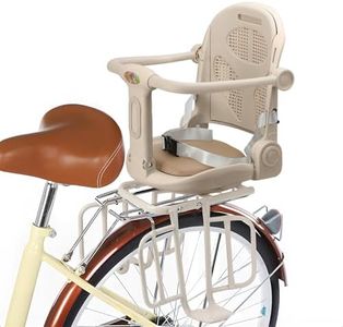Kid's Bike seat Rear Child Carrier Bike Chair for Bicycle Kids seat for Children,Kids Rear Mount Bike seat, Rear Frame Mounted child Bike Seats ,Toddler Bike Seat for Children 2~5Years khaki