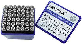 BESTNULE 42PCS Metal Stamping Kit, Number and Letter Stamp Set (A-Z, 0-9 and&,Love Symbol), Industrial Grade Hardened Carbon Steel, Perfect for Imprinting Metal, Wood,Leather (1/8", 3MM)