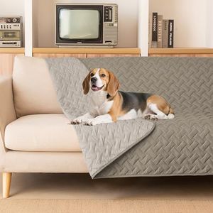 gogobunny Waterproof Dog Bed Cover Pet Blanket for Furniture Bed Couch Sofa Reversible (Dark Stone/Light Stone, 82x120 Inch (Pack of 1))
