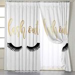 BlessLiving Eyelash Print Window Cu