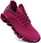 Kapsen Women's Fashion Sneakers Running Shoes Non Slip Tennis Shoes Athletic Walking Blade Gym Sports Shoes, 1012-rose, 10 Women/8 Men