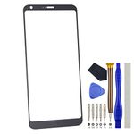 H870 Screen Glass Cover Replacement for LG G6 Black 5.7" with Free Tool Kit and Adhesive(NOT LCD)