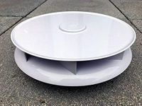 Low profile rotary roof vent for vans buses - White - Large wind driven rotating ventilator