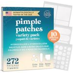 LivaClean 272 CT Hydrocolloid Patches Variety Pack - Hydrocolloid Gunk Catcher, Overnight & Day Face Patches, Hydrocolloid Strips, Hydrocolloid Dots.