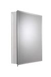 Croydex Haven Single Door, Recessed or Surface Mount, Hang 'n' Lock Easy Installation Medicine Cabinet, 24''W x 30''H, Aluminum