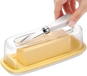 Fourmor Airtight Butter Dish with Lid and Knife and Knife Keep Butter Fresh, Easy Scoop - Butter Keeper - Butter Holder for Counter - Butter Container for Fridge - Covered Butter Dishes with lid