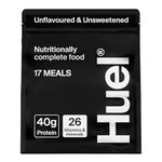 Huel Black Edition High Protein Complete Meal Replacement, 17 Meals, Unflavoured and Unsweetened, 40g of Protein Per Serving, Ready Meals, Vegan Protein Powder, Gluten-Free, Non-GMO