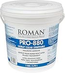 ROMAN Products 012401 PRO-880 Wallpaper Adhesive & Paste for Any Wallcovering - Ultra Clear, 1 Gallon, White