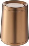 LEASYLIFE 8L/2.1GALbrass Garbage can with Swing lid，Brushed Nickel Gold Trash can,Matte Gold Trash can for Bathroom,Powder Room,Bedroom,Laundry Room (Rose gold-32-8l)