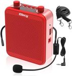 Giecy Voice Amplifier, Giecy 30W 2800mAh Rechargeable Personal Voice Amplifier with Microphone Headset, Portable Speaker for Multiple Locations Classroom, Meetings and Outdoors (G300-Red)