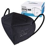 20pcs FFP2 Face Mask Black CE Certified KN95 Mask Filtration Rate ≥95% 5-Layer Protective FFP2 Masks Individually Packaged Face Mask High Filter Respirator Mask For Daily Prevention And Protection