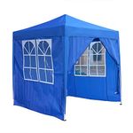 Pop Up Gazebo, Waterproof Pop Up Gazebo Marquee Garden Awning Party Tent CanopyPop Up Tent Garden Outdoor 2m/ 2.5m/3m BLUE