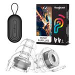 Hearprotek High Fidelity Concert Earplugs Silicone Ear Plugs for Small Ear Canals Hearing Protection Ideal for Musicians, Music Festival(Small)